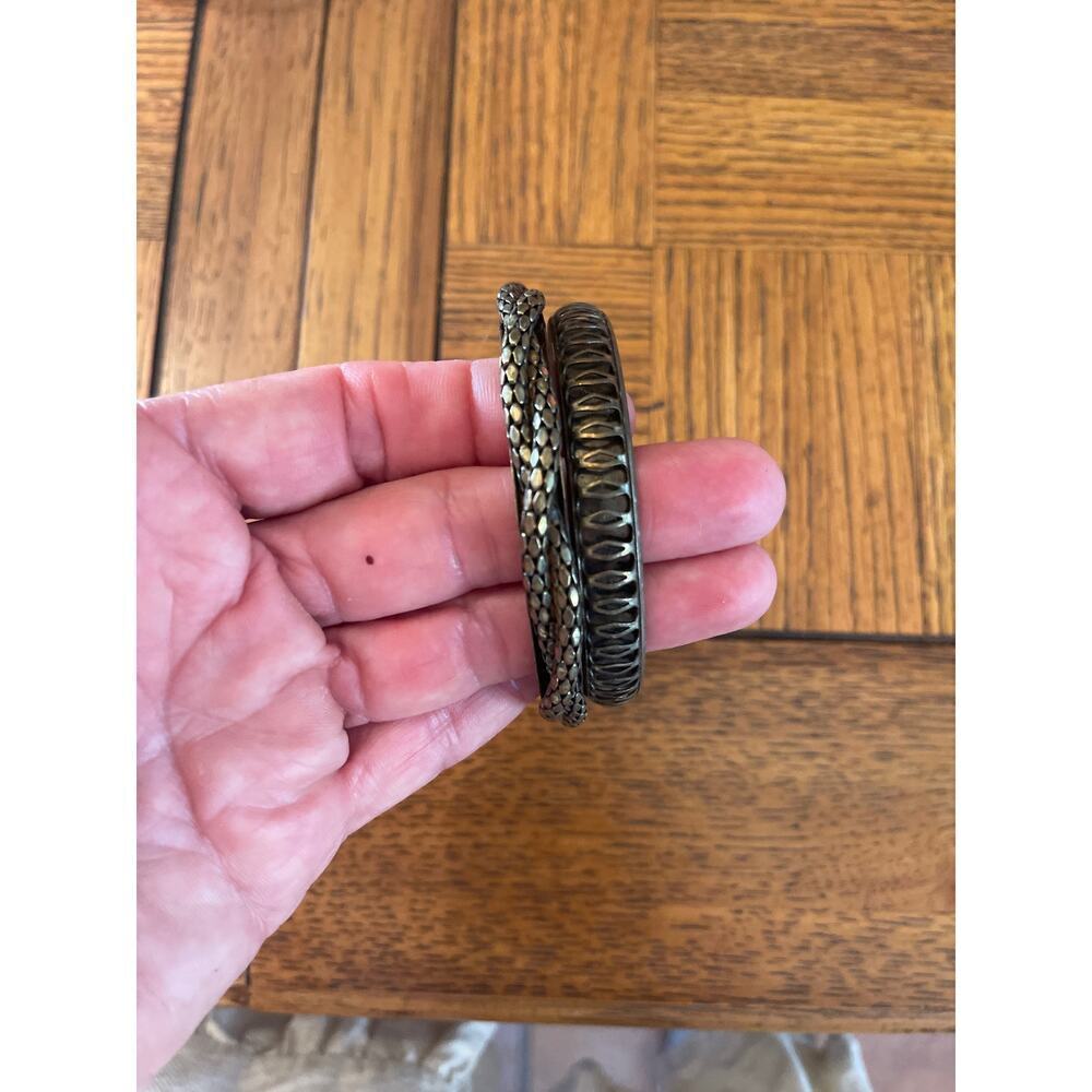 Set of two bronze color, fashion bracelets - Picture 2 of 3